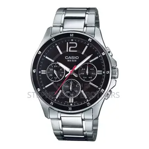Casio Mtp‐1374d‐1avdf Men’S Enticer Black Dial Stainless Steal Watch