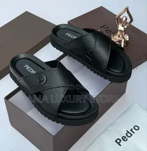 Pedro Genuine Leather Men's Luxury Designer Slippers
