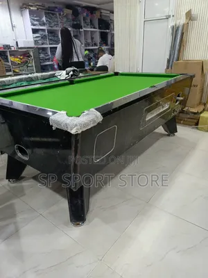 7ft Black Gloss Marble and Coin Snooker