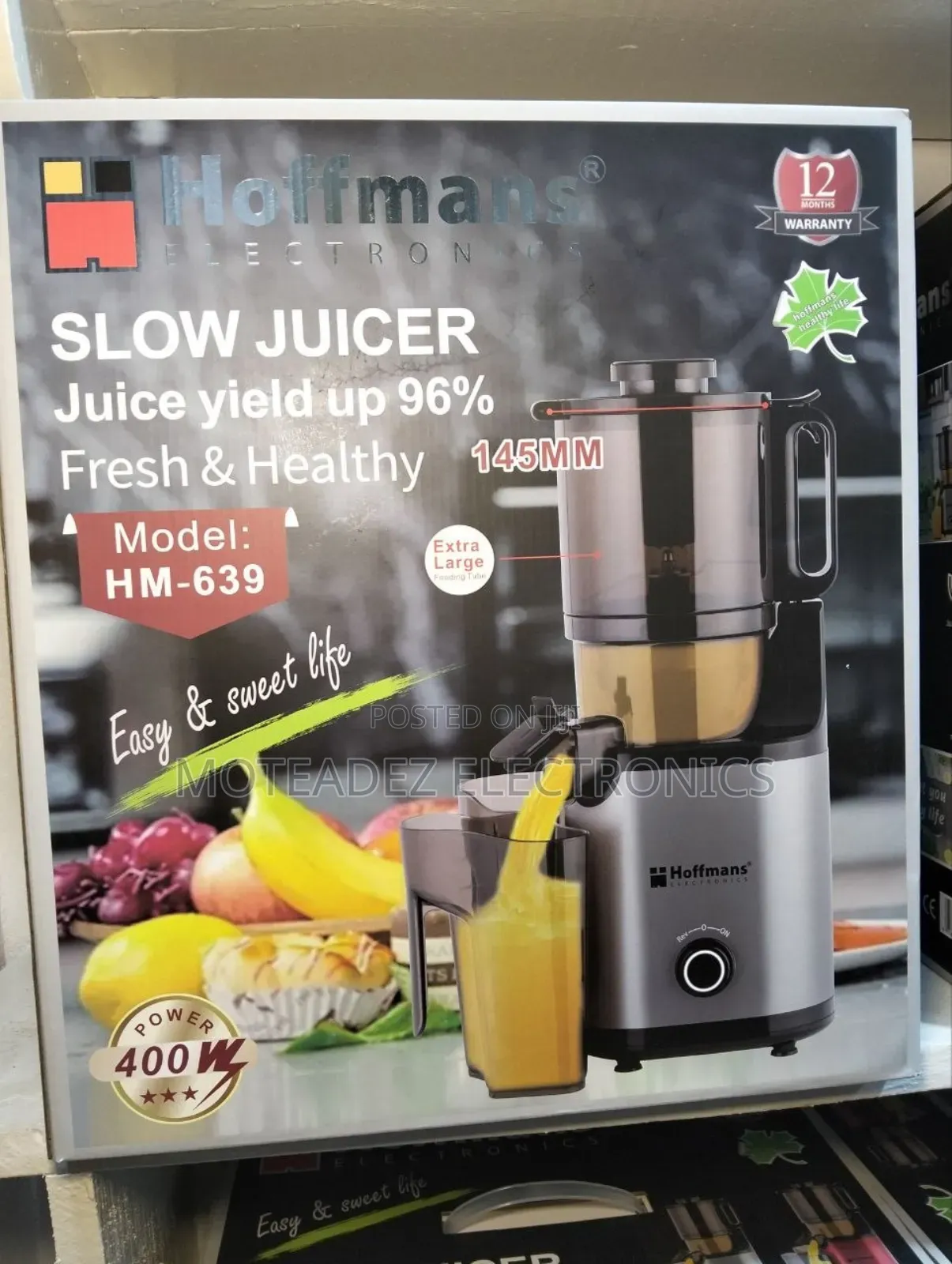 Hoffman 400w Large Capacity High Power Electric Slow Juicer