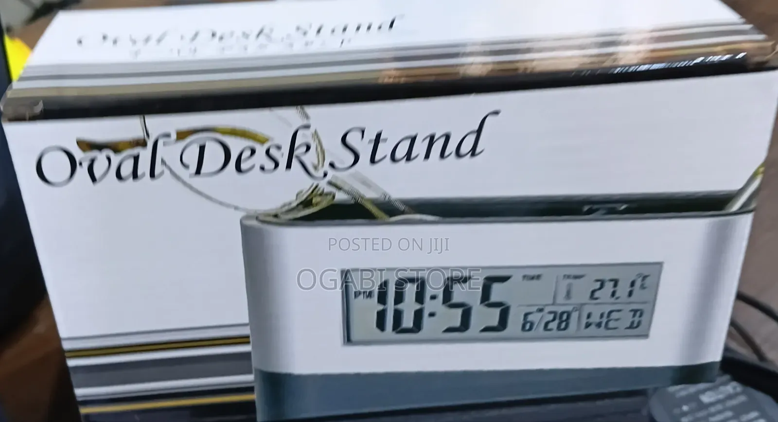 Oval Desk Stand Clock – Smart & Stylish ⏰