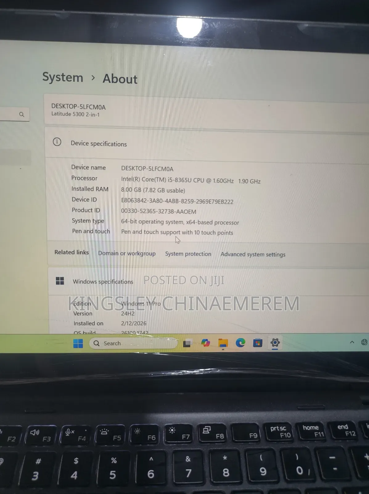 Laptop Dell Latitude 5300 8GB Intel Core i5 SSD 256GB