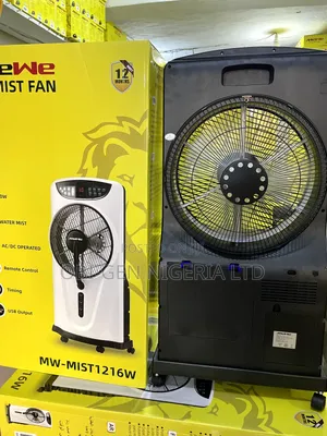 The Mewe Rechargeable A.C Fan Mw-mist1216w Set