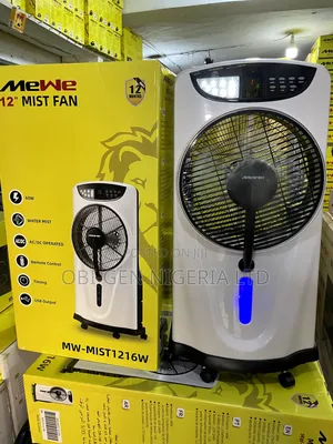 The Mewe Rechargeable A.C Fan Mw-mist1216w Set
