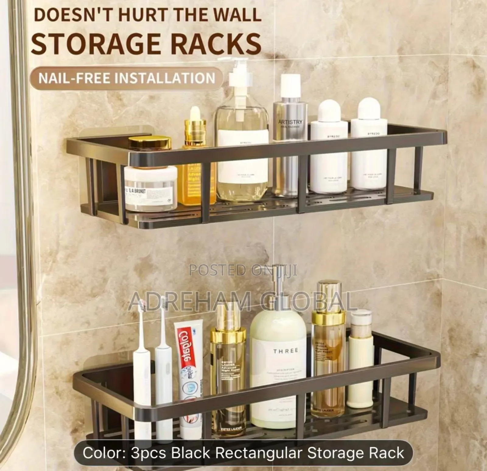 Black Multifunctional Storage Rack