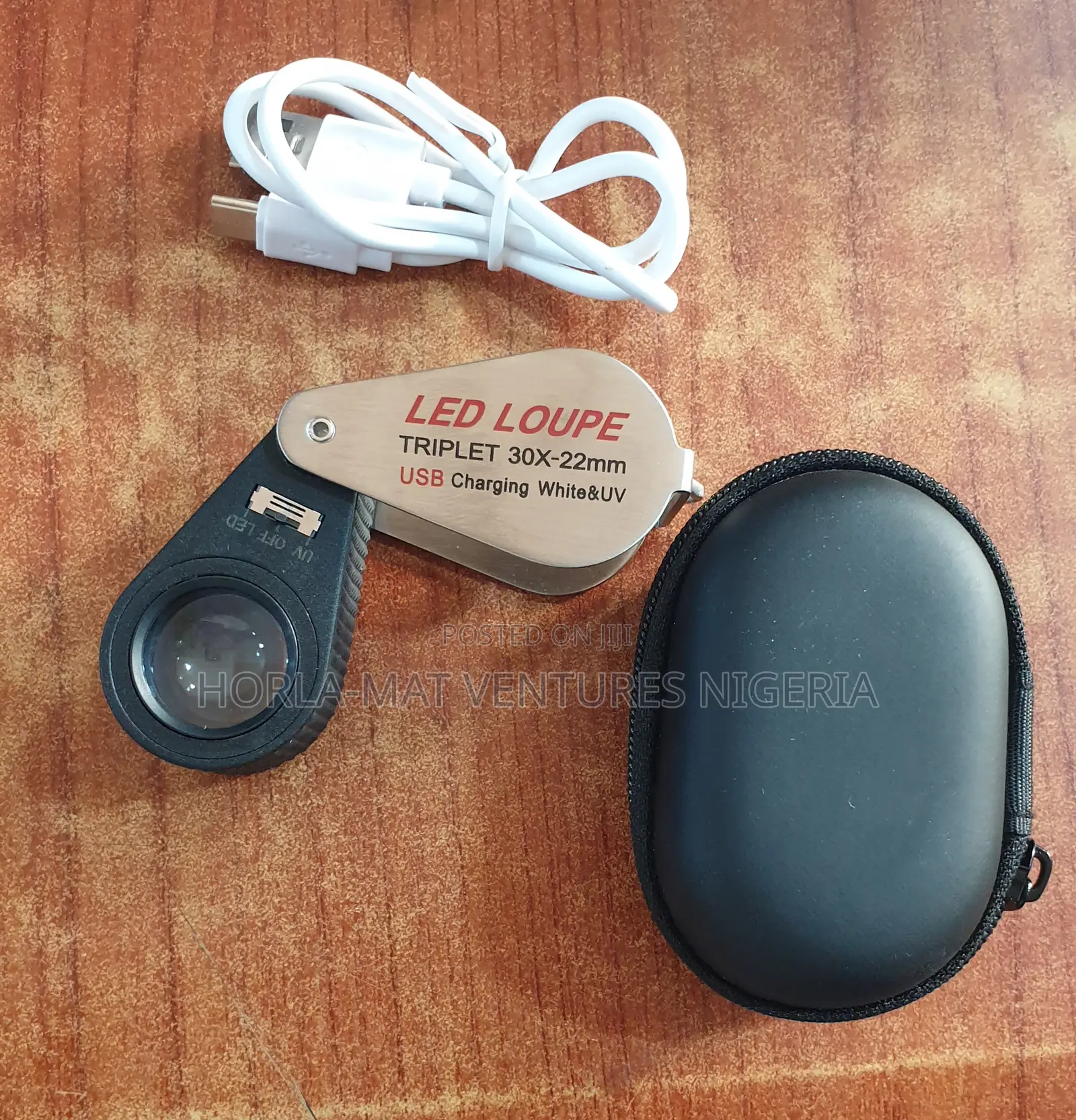 Rechargeable Uv / Led Flashlight Hand Lens With Case