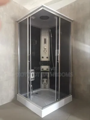Luxury Steam Shower Cabin With Massage Jets, Double Doors Sliding