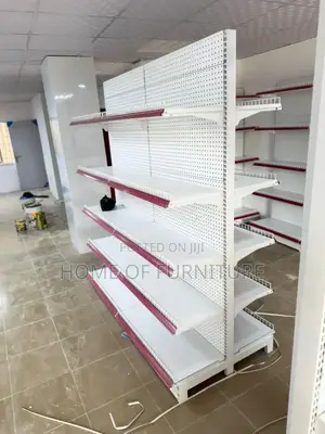 White Supermarket Shelf – Heavy Duty Storage Cabinet