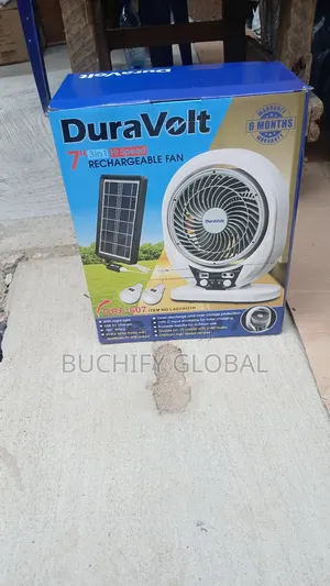 Duravolt Rechargeable Fan With Solar Panel and Panel
