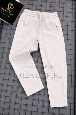 Beige Fleece Track Pants