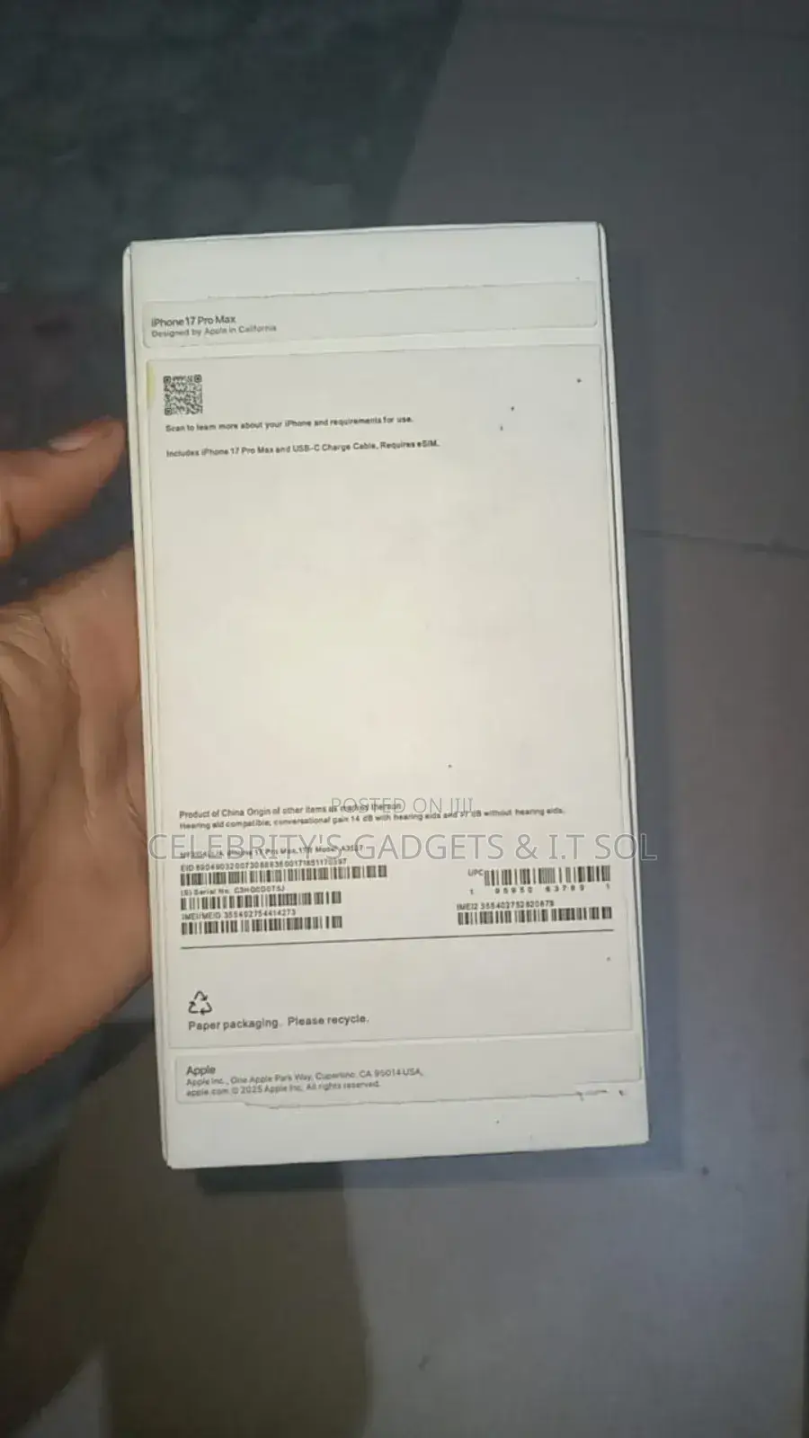 New Apple iPhone 17 Pro Max 1 TB Orange