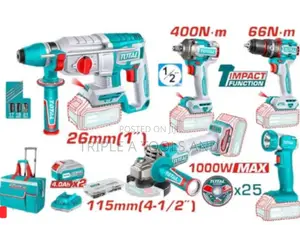 Total 5-in-1 Cordless Combo Kit – 20v Professional Power Tools Set