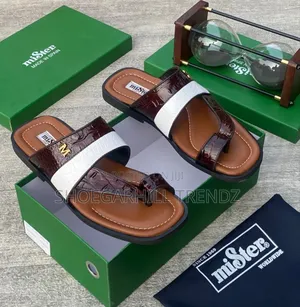 Mister Leather Toe Palm Slippers