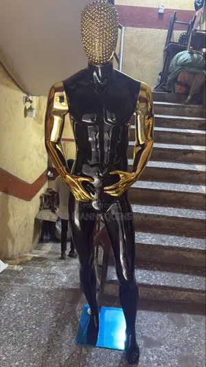 High Quality Stone Face Black Chrome Mannequin
