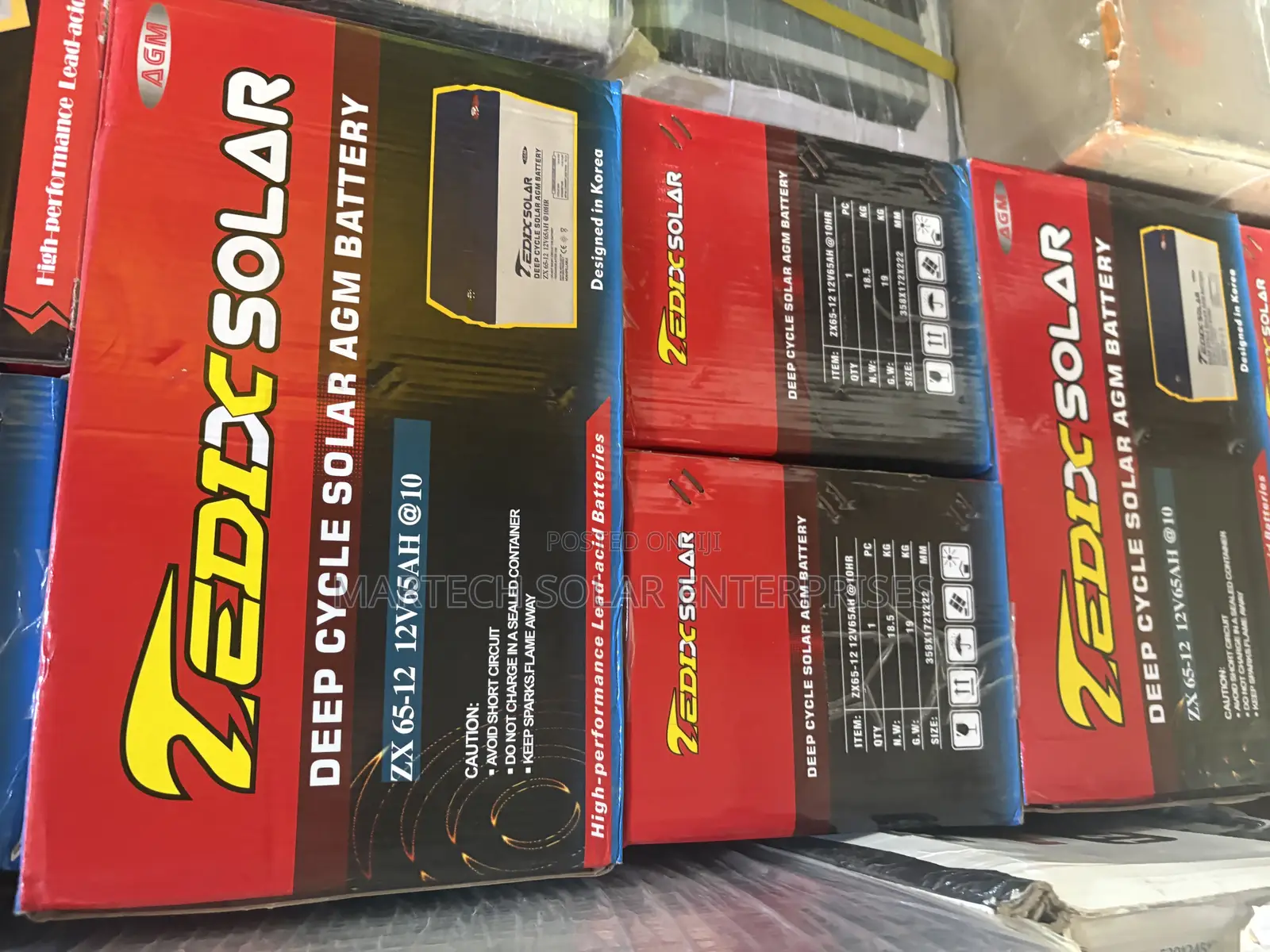 65ah Zedix Solar Battery 12v System