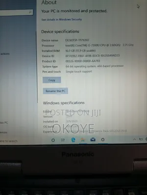 Laptop Panasonic Toughbook 31 16GB Intel Core i5 SSD 256GB