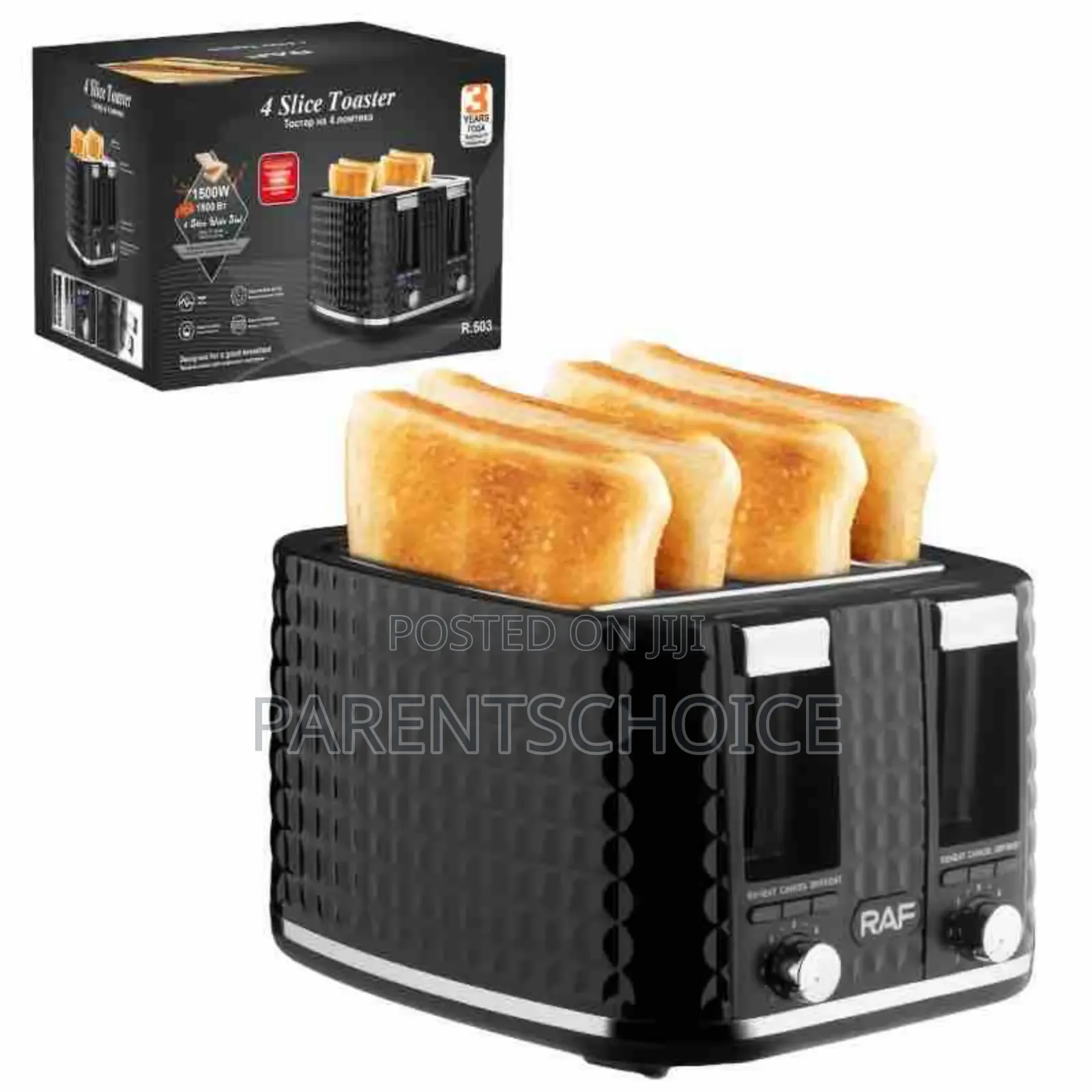 Raf 4-Slice Electric Bread Toaster