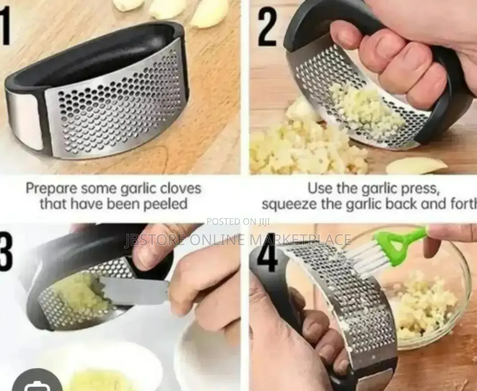 Stainless Steel Crushing Surface And An Ergonomic Handle