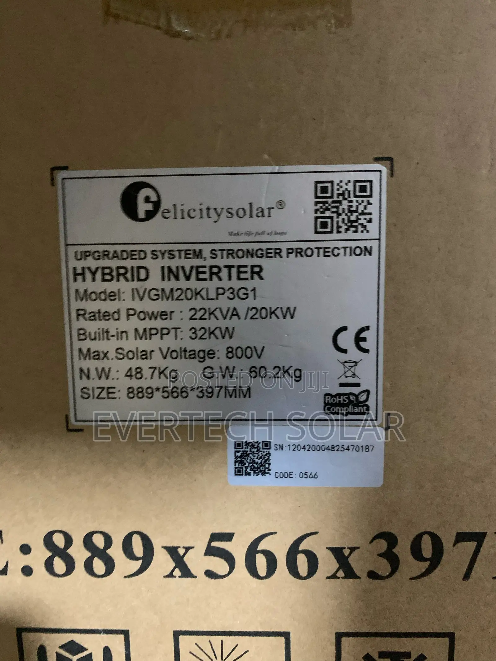 Felicity 20kva 3phase 48v Ivgm Smart Inverter System