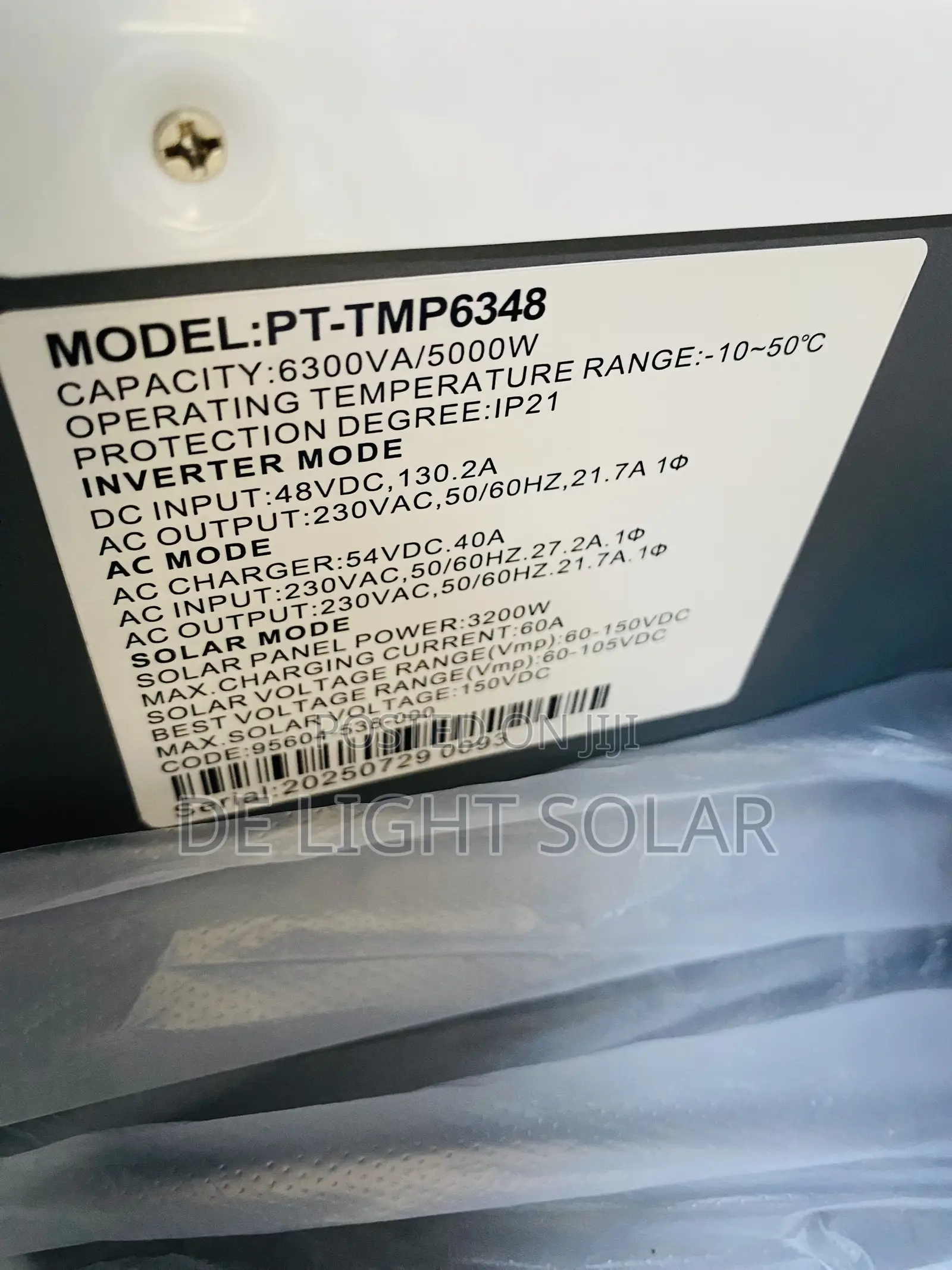 6.3kva 48v Pattern Hybrid Inverter