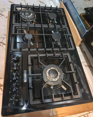 Original Bosch Built-in 90cm 5 Burners Black Stainless Steel Cooker