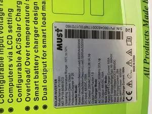 Must 6kva/48v Hybrid Solar Inverter With Guarantee