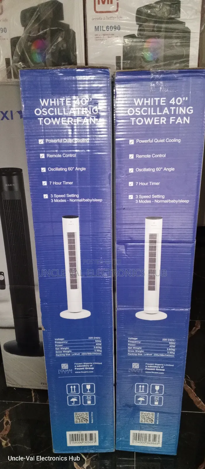 Maxi 40" Tower Fan (White)