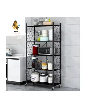 5-Tier Foldable Kitchen Storage Rack