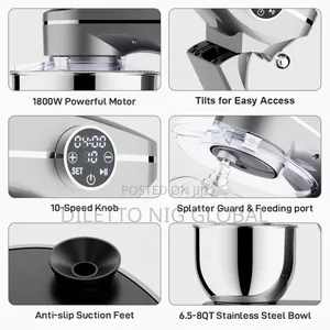 Jm Chefpro Die Cast 8l+5l Digital Stand Mixer 1800w