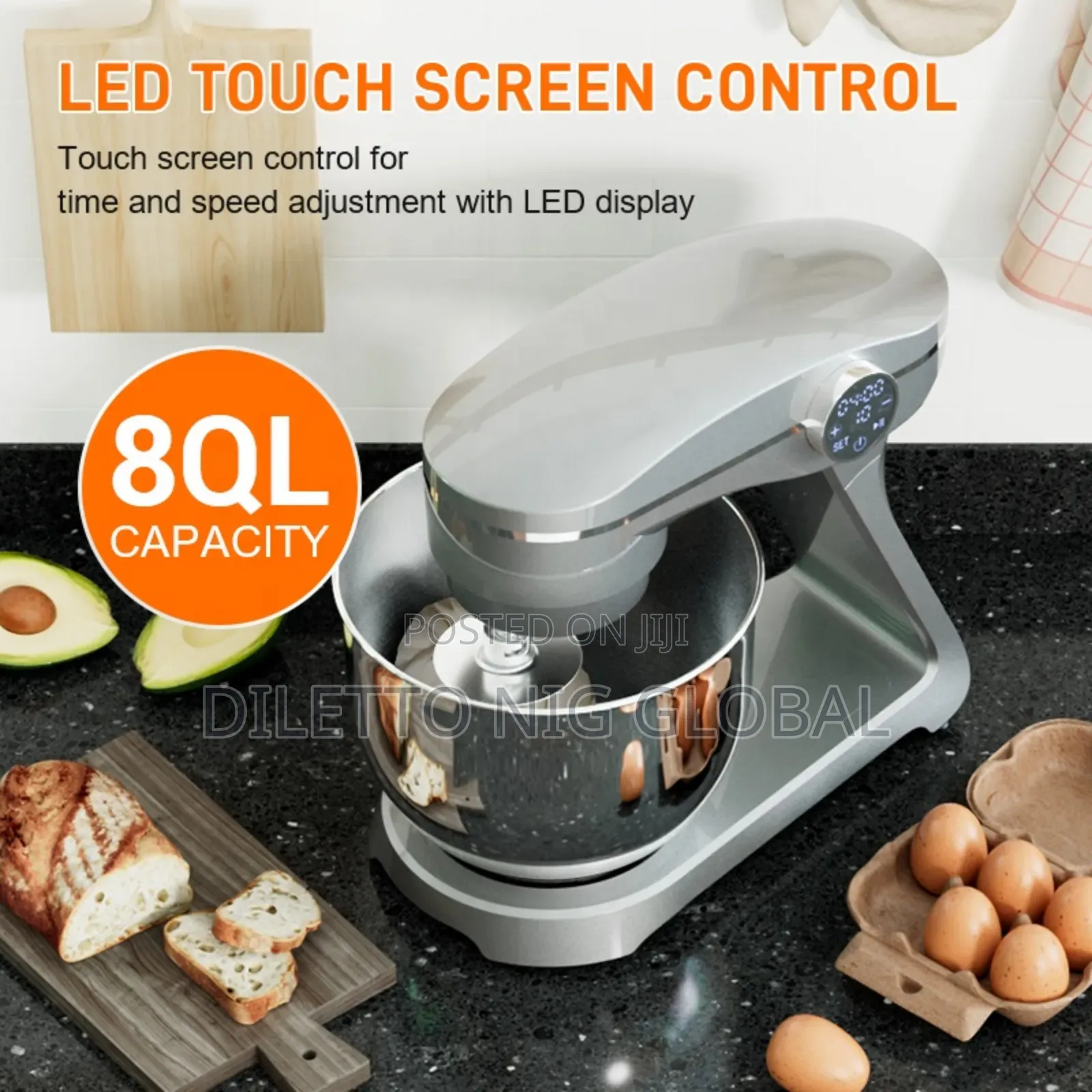 Jm Chefpro Die Cast 8l+5l Digital Stand Mixer 1800w
