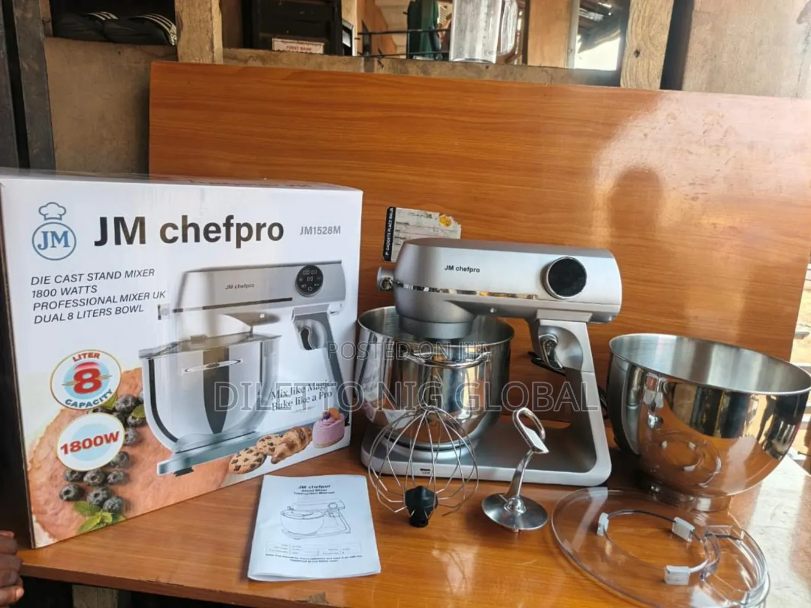 Jm Chefpro Die Cast 8l+5l Digital Stand Mixer 1800w