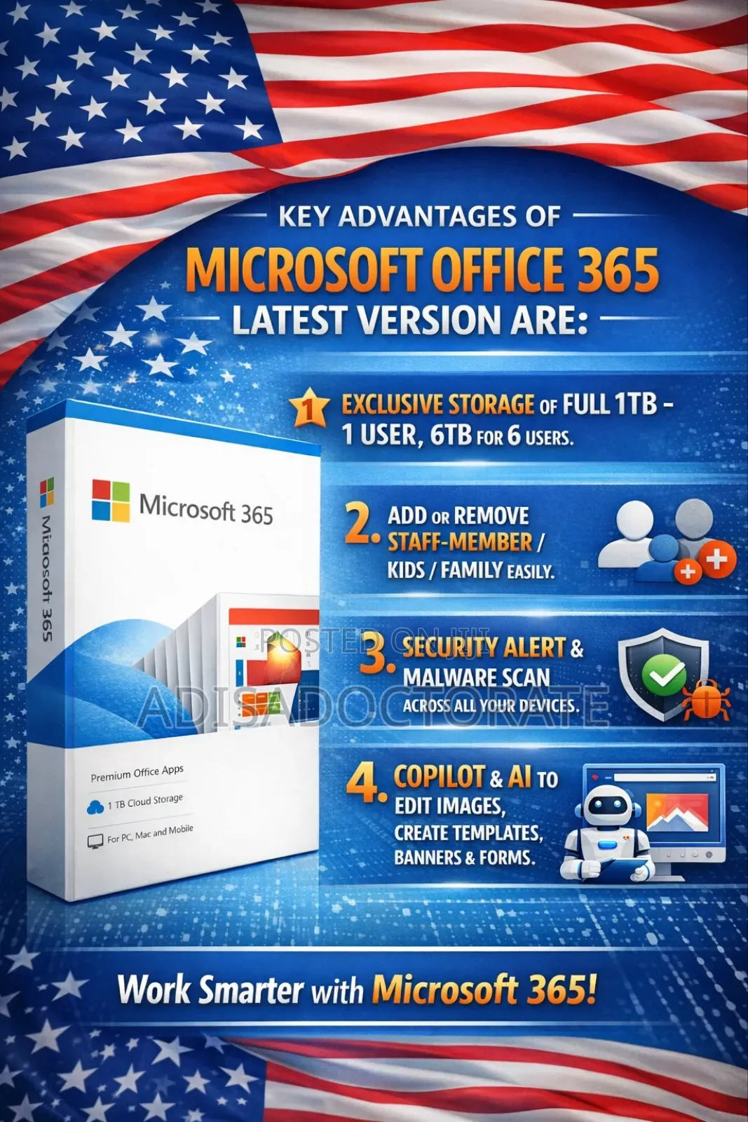 Microsoft 365 With 1tb and Copilot for It or Technician to Authorise