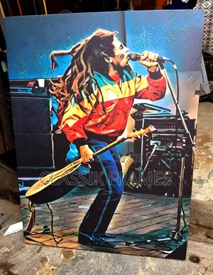 Hd Framed Bob Marley Digi Painting Wallart