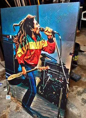 Hd Framed Bob Marley Digi Painting Wallart