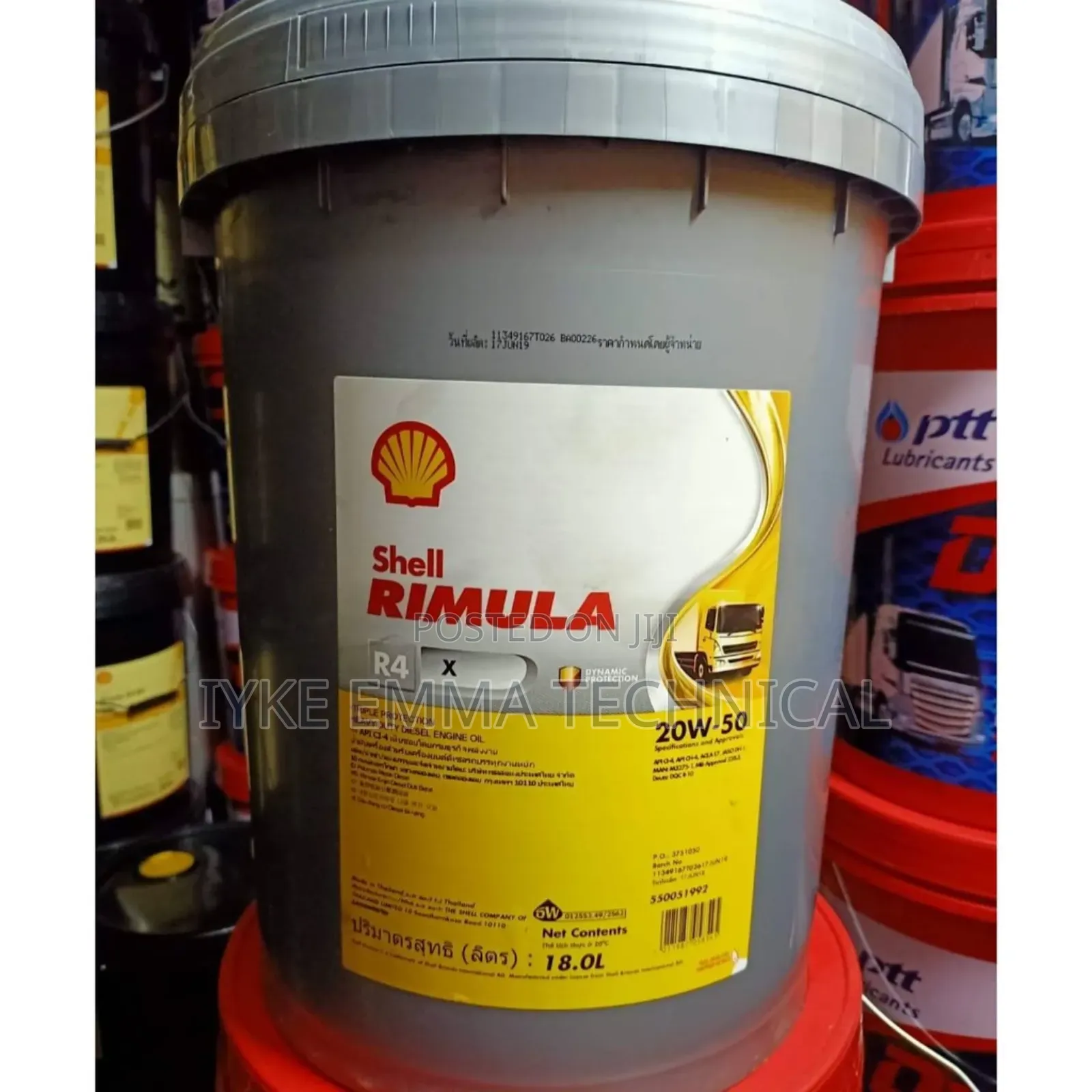 20-Liter Drum of Shell Rimula R4 X 15w-40 Industrial Engine Oil for ...