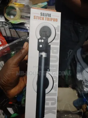 Selfie Stick With 2 Ring Lights Tripod Stand