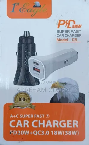 1st Eagle Car Phone Charger With Type C Port