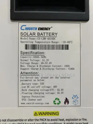 5kwh/48v Cworth Lithium Battery Available in Store