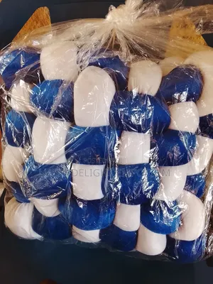 Knotted Blue and White Throw Pillows