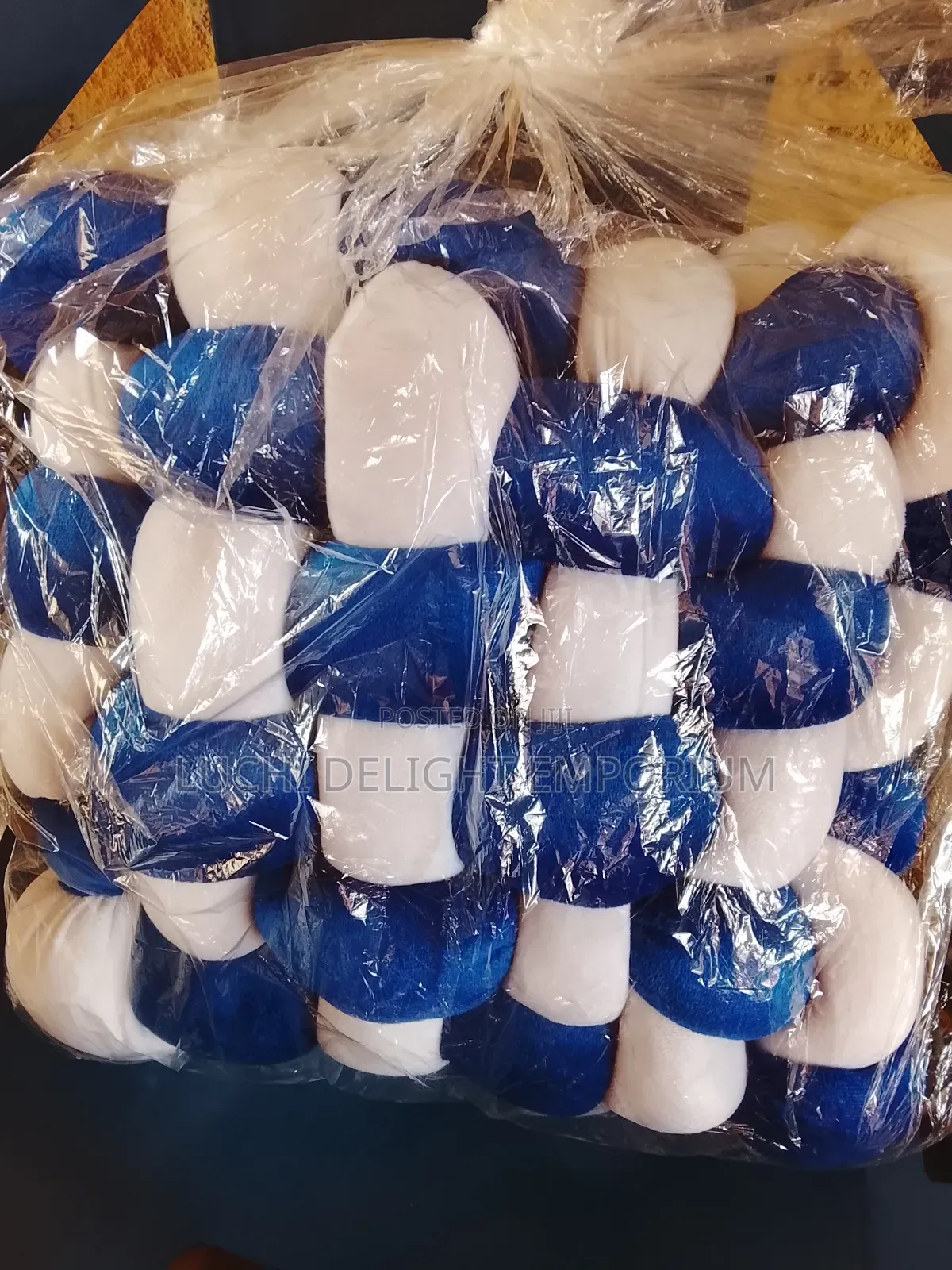 Knotted Blue and White Throw Pillows