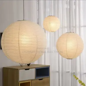 Hanging Paper Lampshade Japanese Luxury Dropping Pendant Chandelier