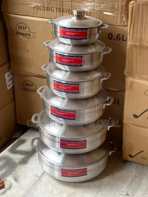 High Quality Wide Polished Aluminium Pot Set(6pcs)