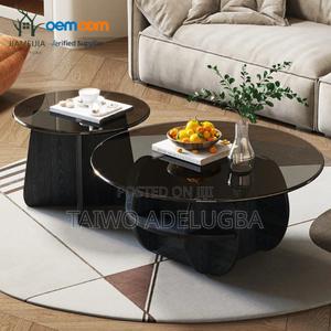 2pcs Glass Top Luxury Center Table