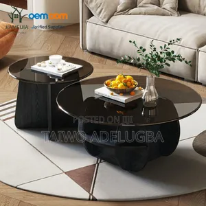 2pcs Glass Top Luxury Center Table