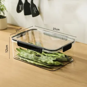 3pcs Set Rectangle Food Storage Box With Lock.