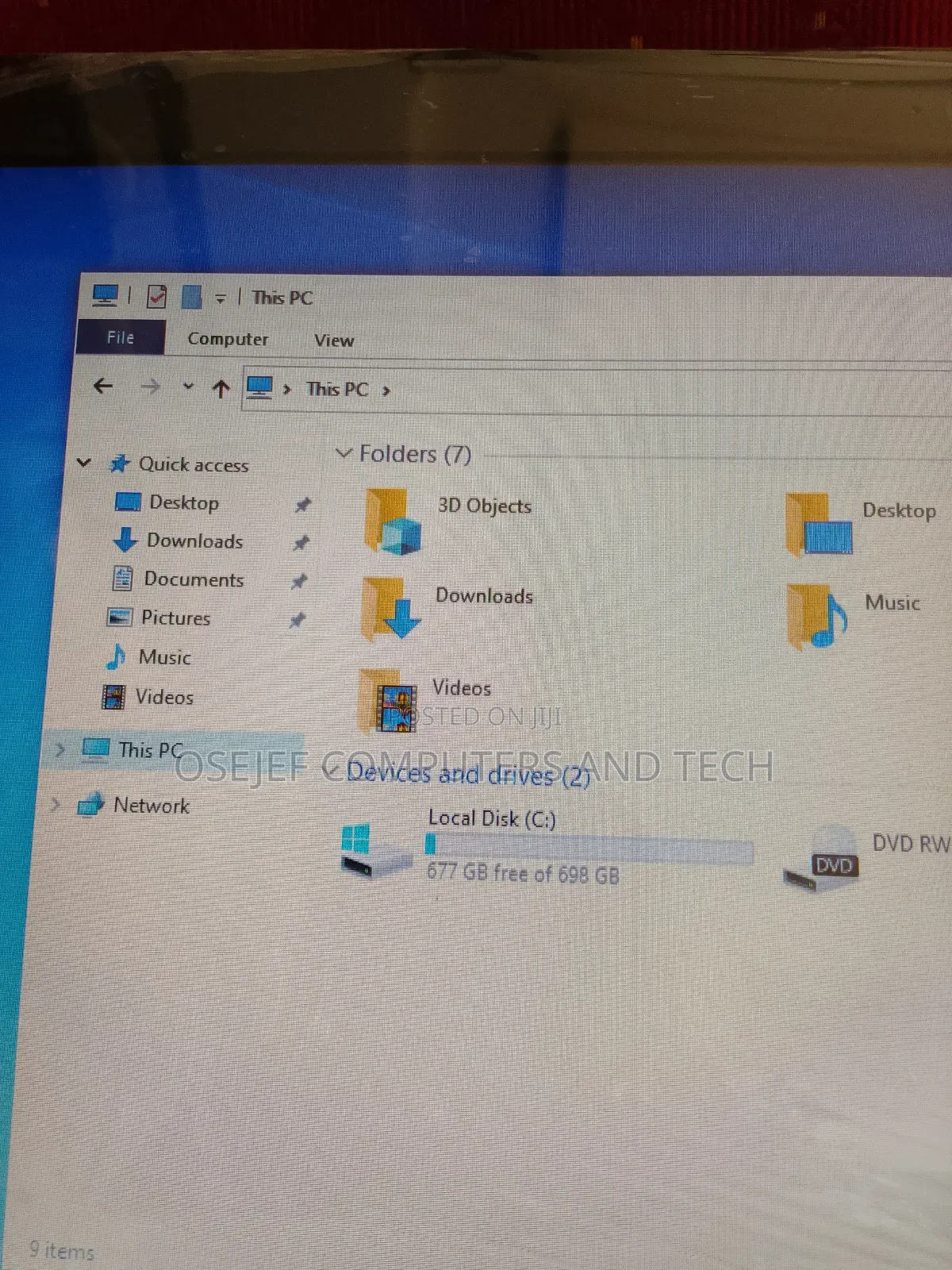 Laptop HP 8GB HDD+SSD 750GB