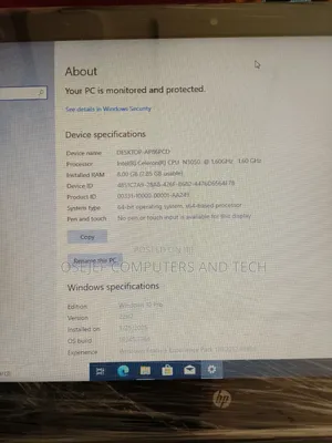 Laptop HP 8GB HDD+SSD 750GB