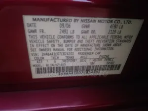 Nissan Maxima SE 2007 Red