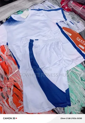 A White and Blue Football Sportswear an It Comes by 15pics Make a Set