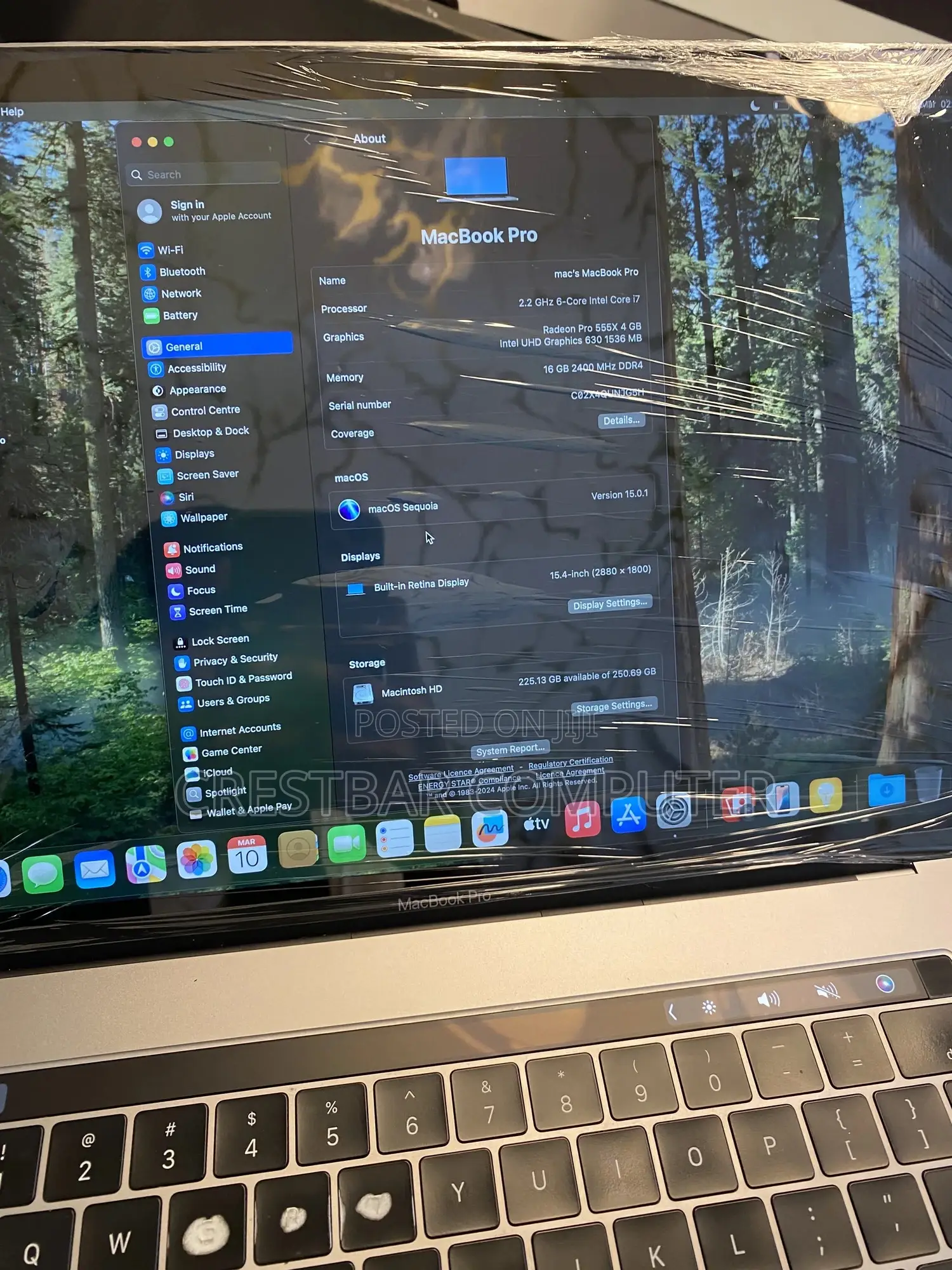 Laptop Apple MacBook Pro 2018 16GB Intel Core i7 SSD 256GB